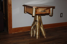 Load image into Gallery viewer, ET-17: Rustic Burly Maple Yellow Birch Root Stump End Table