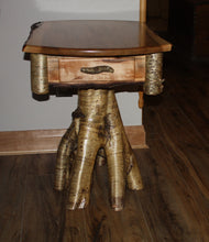 Load image into Gallery viewer, ET-17: Rustic Burly Maple Yellow Birch Root Stump End Table