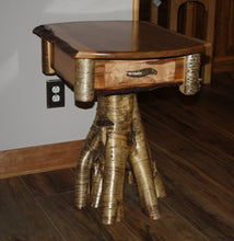 Load image into Gallery viewer, ET-17: Rustic Burly Maple Yellow Birch Root Stump End Table