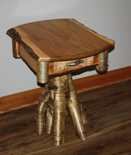 Load image into Gallery viewer, ET-17: Rustic Burly Maple Yellow Birch Root Stump End Table