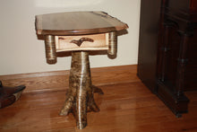 Load image into Gallery viewer, ET-04: Rustic Burly Maple Yellow Birch Stump/Root End Table