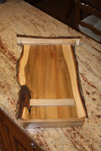 Load image into Gallery viewer, brown maple calendar holder frame display pencil tray shelf live edge