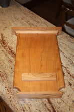 Load image into Gallery viewer, cherry calendar holder frame display wood rustic Adirondack pencil tray shelf