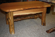 Load image into Gallery viewer, CT-005 Coffee Table, white oak, rustic log