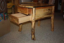 Load image into Gallery viewer, ET-SM Rustic Log Spalted Maple End Tables