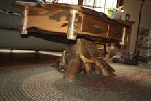 Load image into Gallery viewer, CT-007 Coffee Table -Yellow Birch Root/Stump and Antler