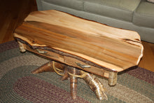 Load image into Gallery viewer, CT-007 Coffee Table -Yellow Birch Root/Stump and Antler