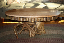 Load image into Gallery viewer, CT-010 Coffee Table - Oval Top, Tiger Maple & Yellow Birch Root/Stump