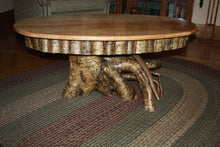 Load image into Gallery viewer, CT-010 Coffee Table - Oval Top, Tiger Maple & Yellow Birch Root/Stump