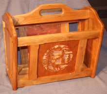 Load image into Gallery viewer, MR-011: Adirondack Magazine Rack (cherry), Deer Scene