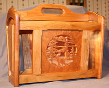 Load image into Gallery viewer, MR-011: Adirondack Magazine Rack (cherry), Deer Scene