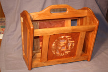 Load image into Gallery viewer, MR-011: Adirondack Magazine Rack (cherry), Deer Scene