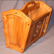 Load image into Gallery viewer, MR-011: Adirondack Magazine Rack (cherry), Deer Scene