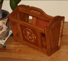 Load image into Gallery viewer, MR-011: Adirondack Magazine Rack (cherry), Deer Scene