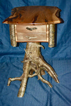 Load image into Gallery viewer, ET-06 Pedestal Table - Yellow Birch Root/Stump and Antler