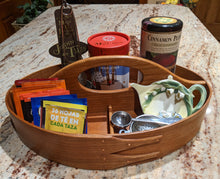 Load image into Gallery viewer, shaker divided carrier 7 top view tea caddy kitchen organizer Adirondack cherry