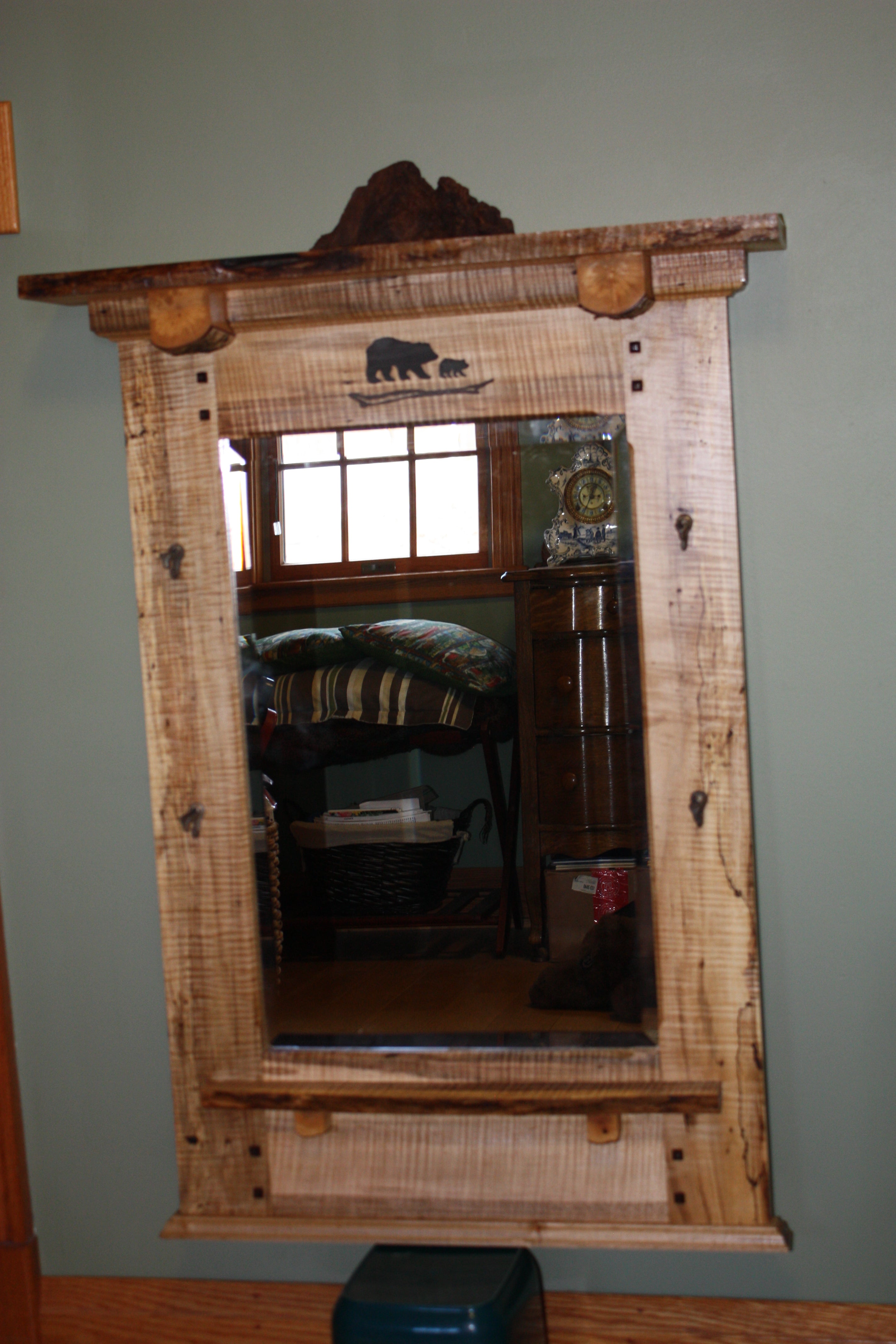 Rustic Beveled glass mirror-Adirondack home decor – Out of the Adirondacks