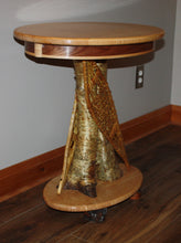 Load image into Gallery viewer, ET-18: Platform Pedestal Table &quot;Winter Walk&quot;
