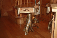 Load image into Gallery viewer, ET-003: Rustic Burly Maple Yellow Birch Stump/Root End Table
