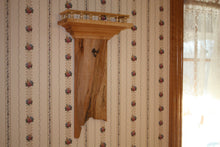 Load image into Gallery viewer, Tiger maple hanging plant holder rustic Adirondack maple syrup tap live edge gallery molding
