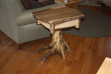 Load image into Gallery viewer, ET-003: Rustic Burly Maple Yellow Birch Stump/Root End Table
