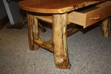 Load image into Gallery viewer, CT-004 Coffee Table, white oak - rustic log
