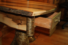 Load image into Gallery viewer, ET-004: Rustic Yellow Birch Stump/Root End Table
