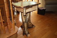 Load image into Gallery viewer, ET-005: Rustic Yellow Birch Stump/Root End Table
