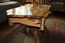 Load image into Gallery viewer, CT-007 Coffee Table -Yellow Birch Root/Stump and Antler
