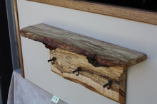 Load image into Gallery viewer, TR-077: 3-Tap Spalted Maple Tap Rack Shelf with burl supports
