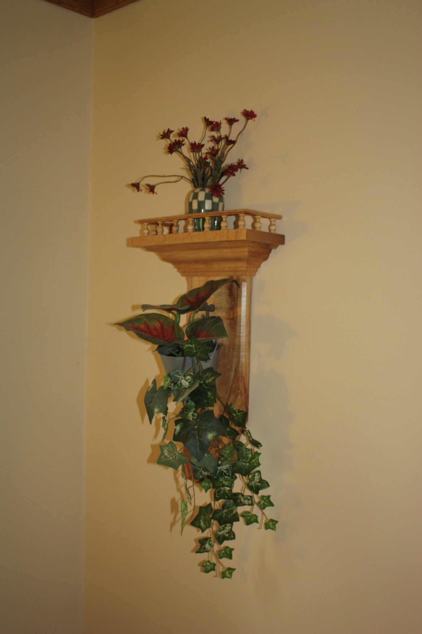 rustic hanging plant holders Rustic Hanging Plant Holder: Adirondack weathered wormy maple – Out of the Adirondacks