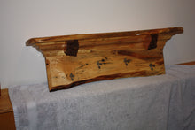 Load image into Gallery viewer, TR-087 4 - Tap Rustic Maple Tap Rack Shelf w Antique Cast Iron Taps
